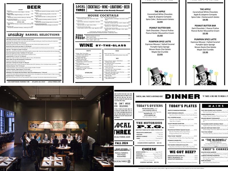 Local Three Kitchen & Bar Menu