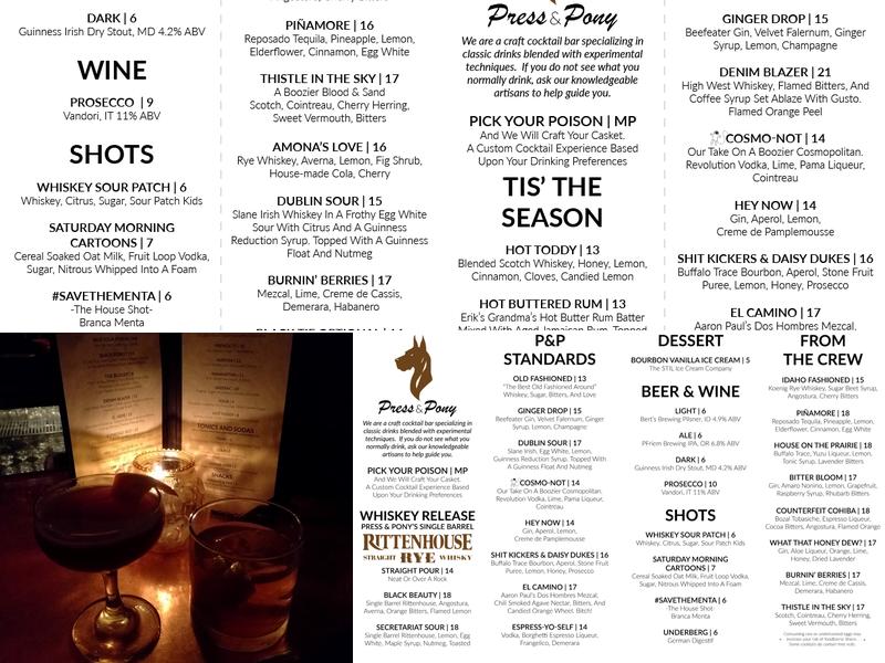 Press and Pony Menu