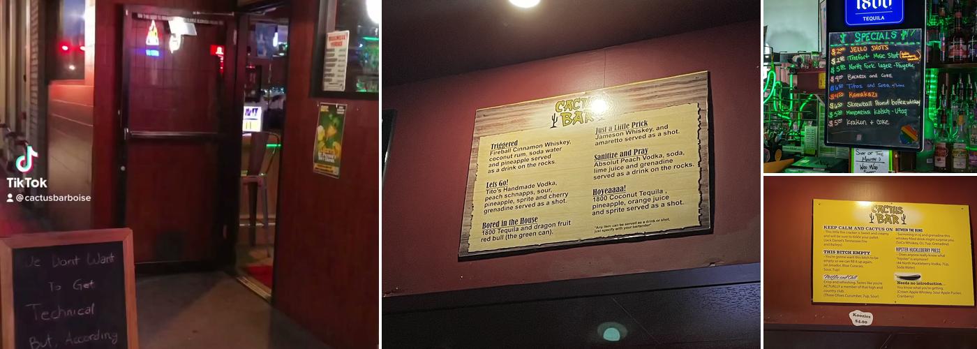 Cactus Bar Menu