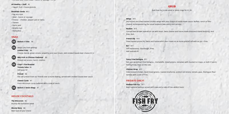 Hooligans Pub Menu