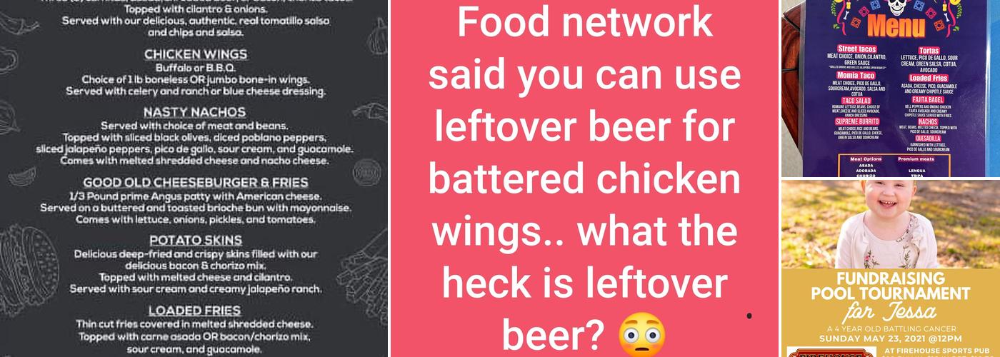 Firehouse Sports Pub AKA Dave's Firehouse Menu