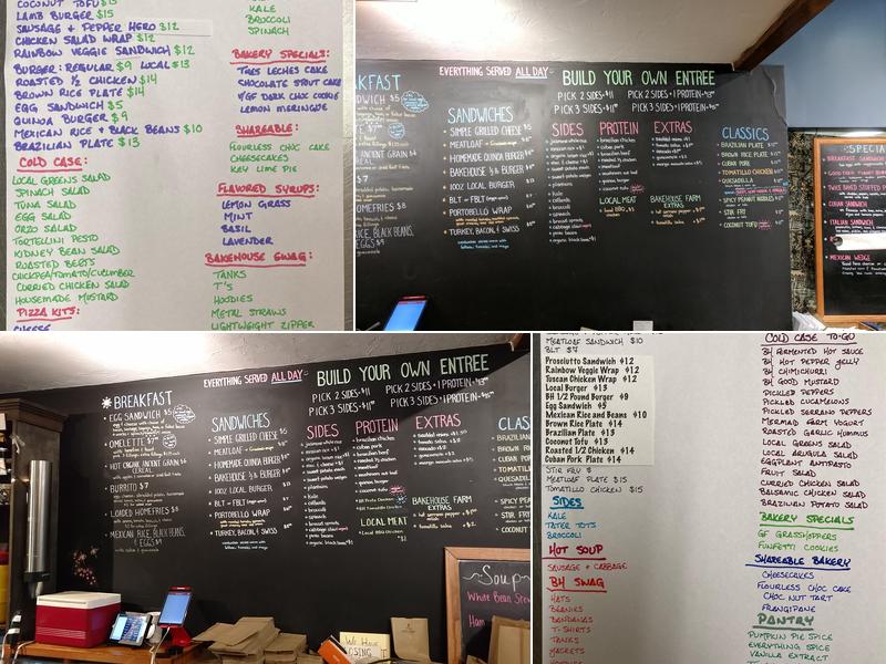 Scottish Bakehouse Menu