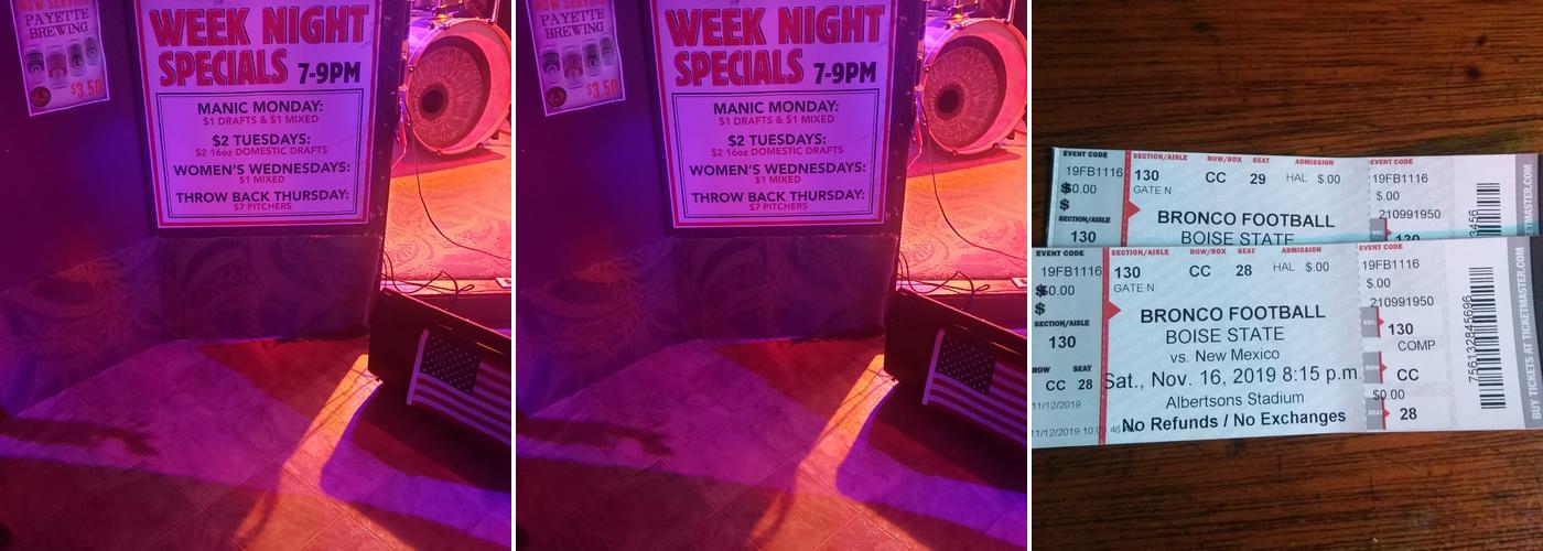 The Vault 21 Club Menu