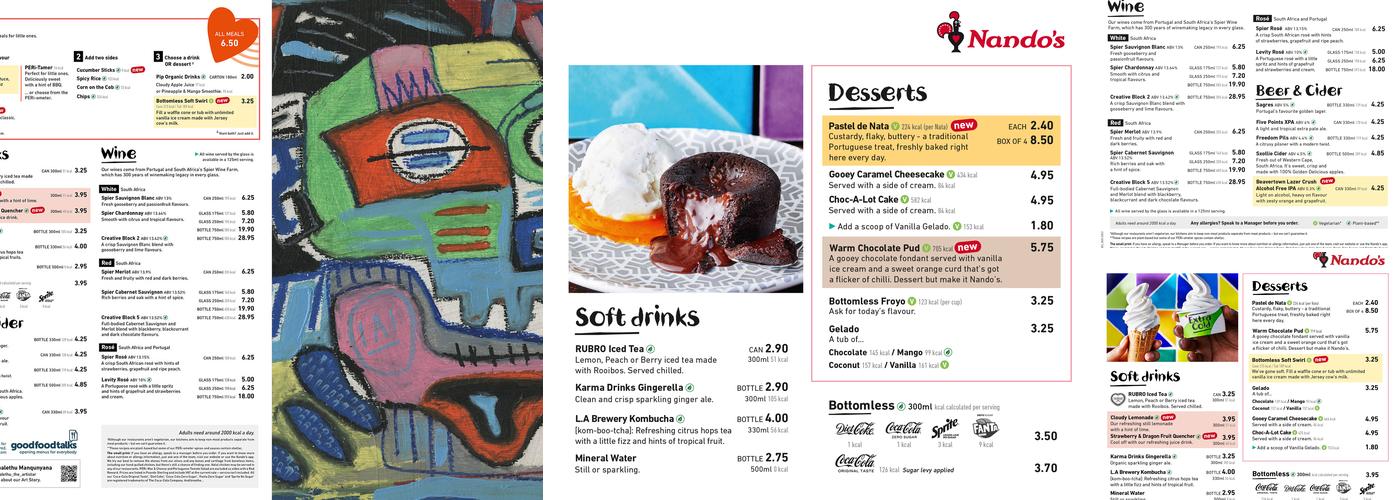 Nando's Manchester - White City Menu