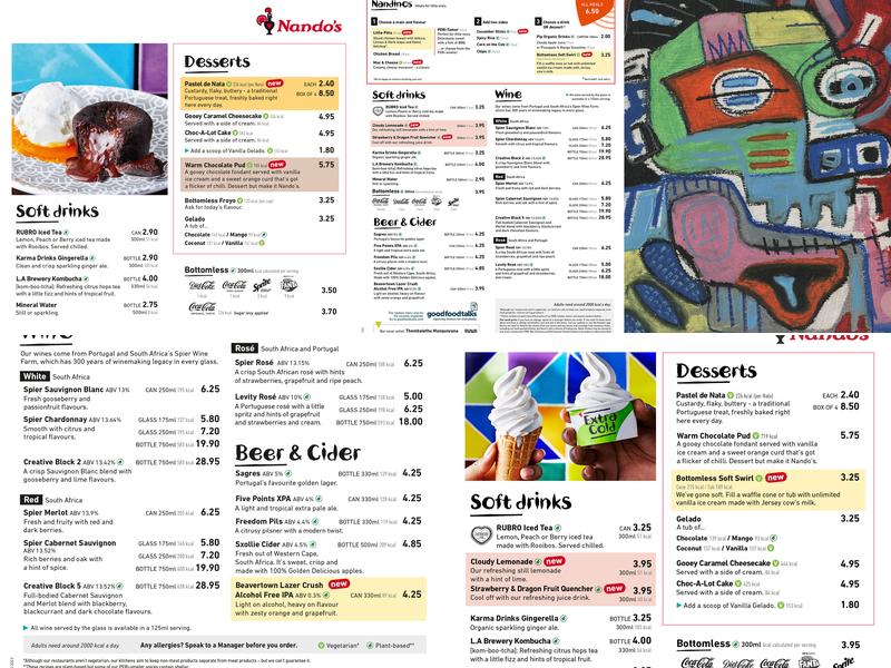Nando's Manchester - White City Menu