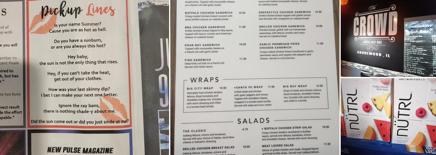 The Crowd Around Me Menu