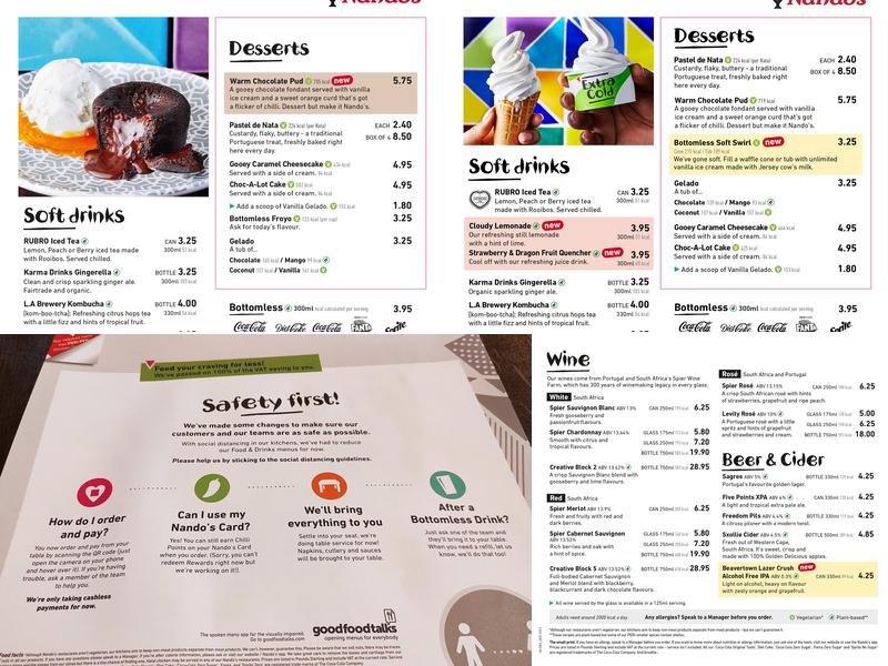Nando's Walkden Menu