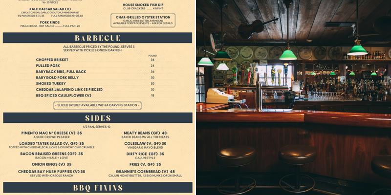 FitzGerald's Menu
