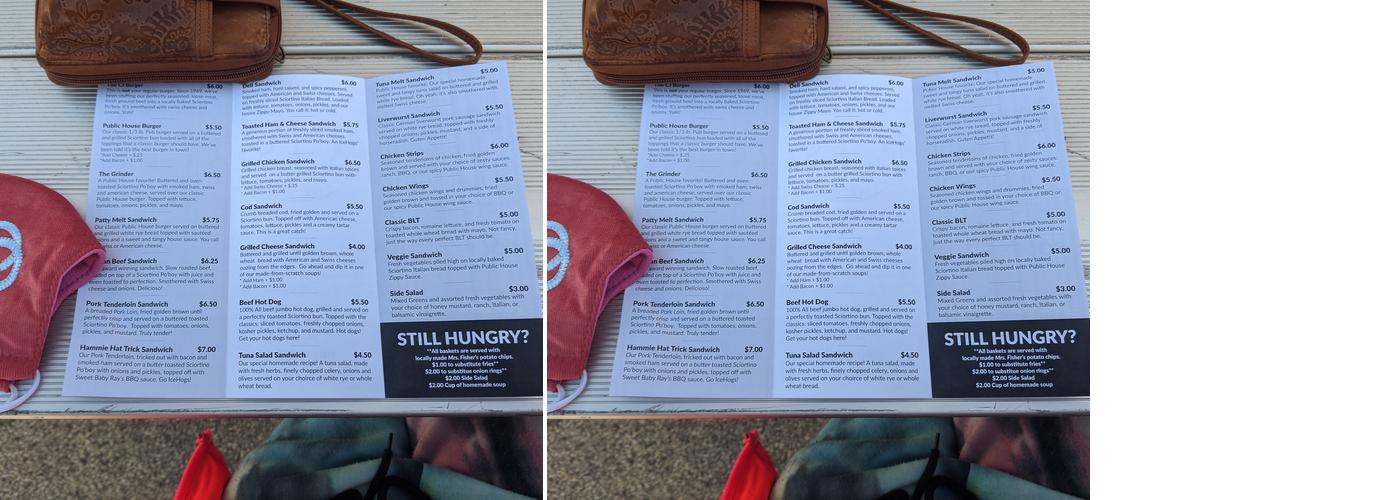 CJs Public House Menu