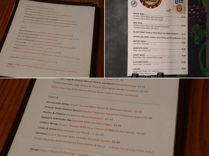 PD's Place Menu