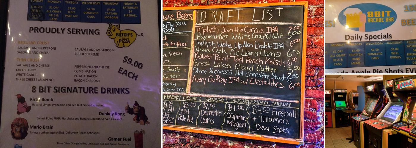 8 Bit Arcade Bar Menu