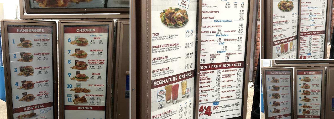 Wendy's Menu