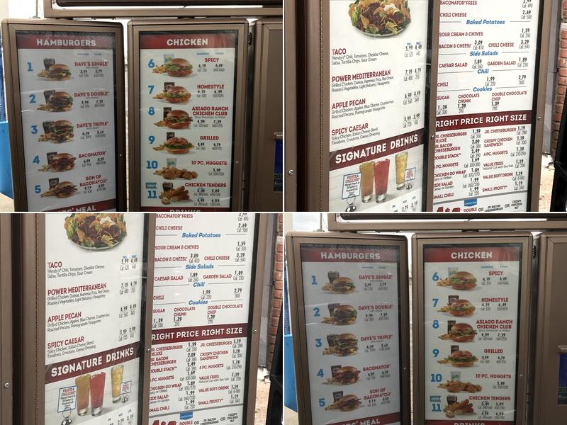 Wendy's Menu