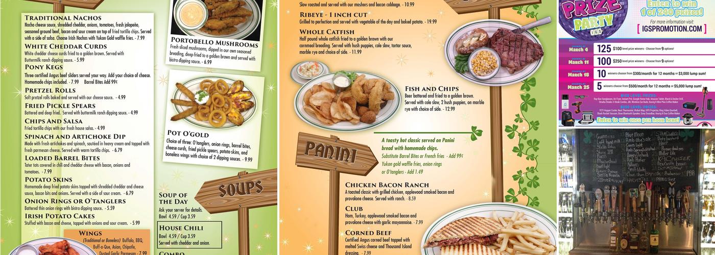The Barrel Head Menu