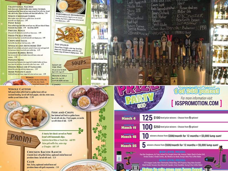 The Barrel Head Menu