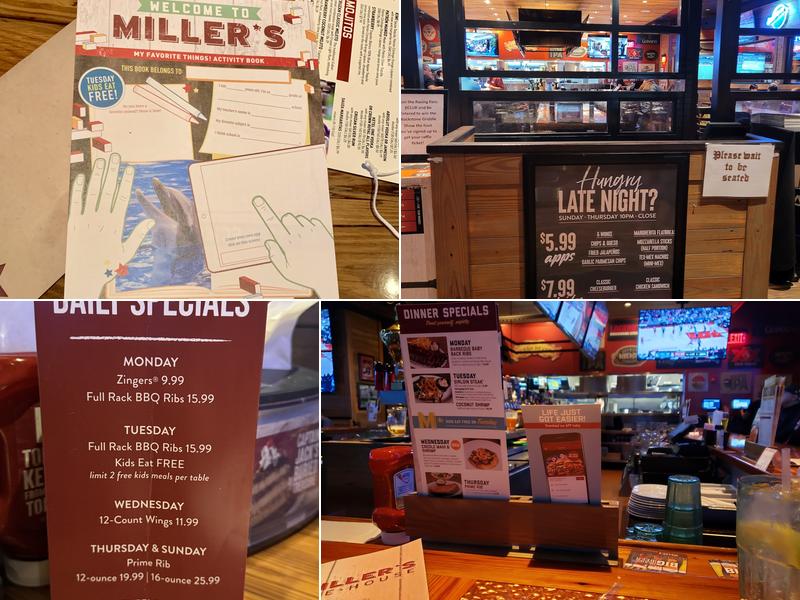 Miller's Ale House Menu