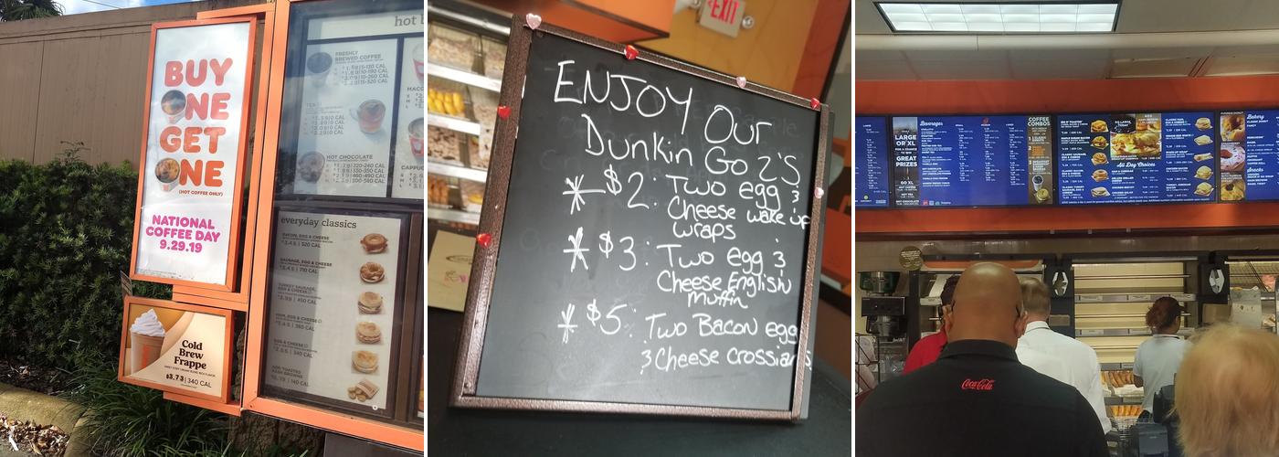 Dunkin' Menu