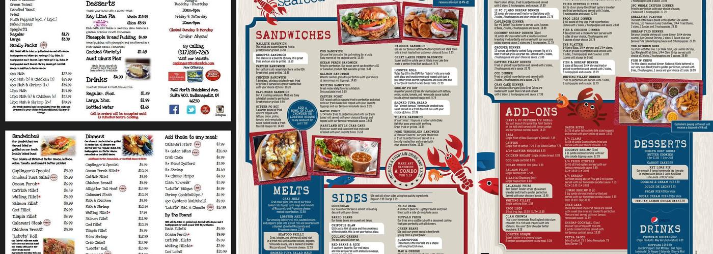 Caplinger's Fresh Catch Menu