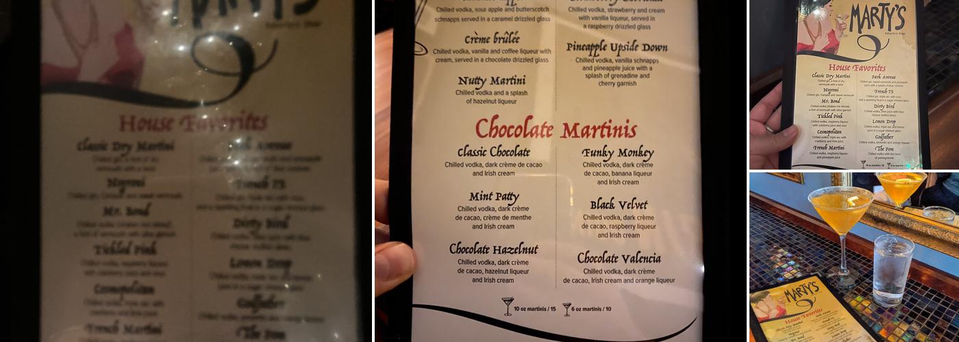 Marty's Menu