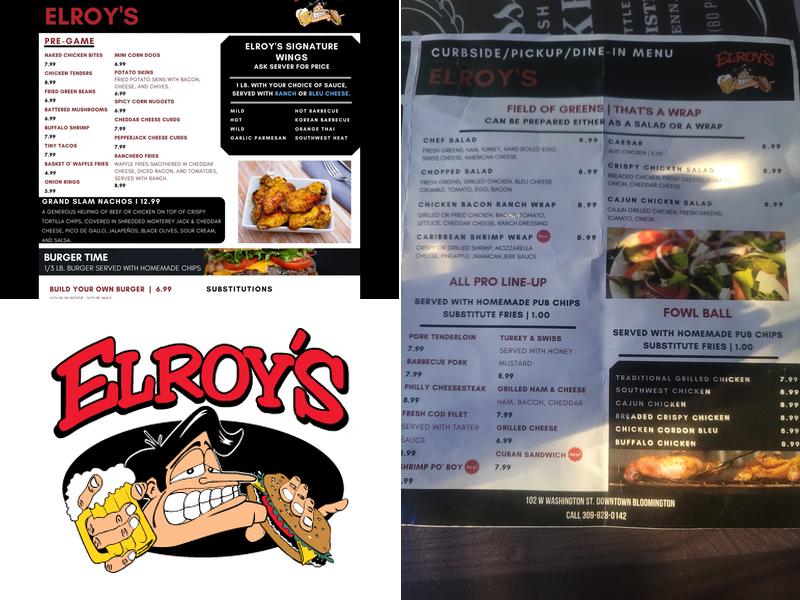 Elroy's Menu