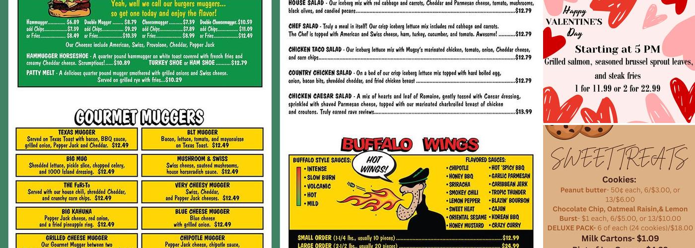 Mugsy's Menu