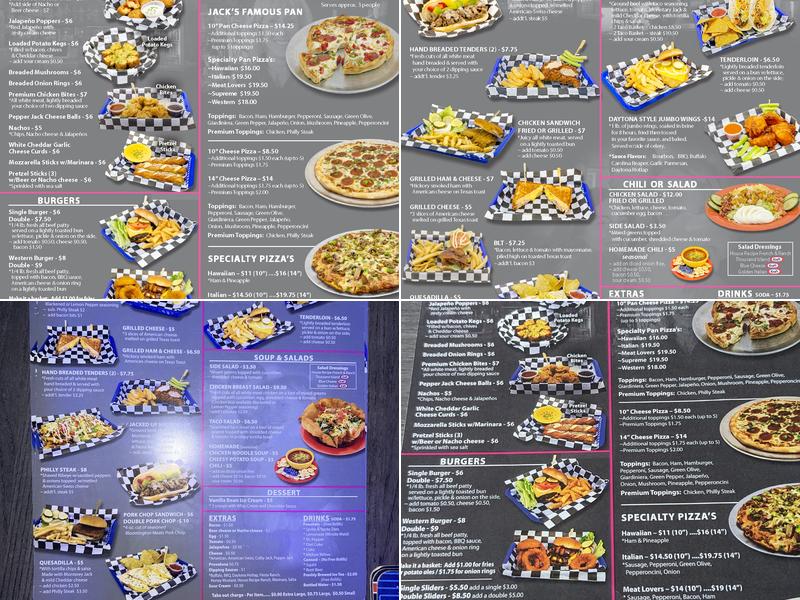 Cadillac Jack's Menu