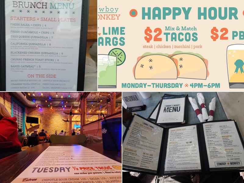 Cowboy Monkey Menu