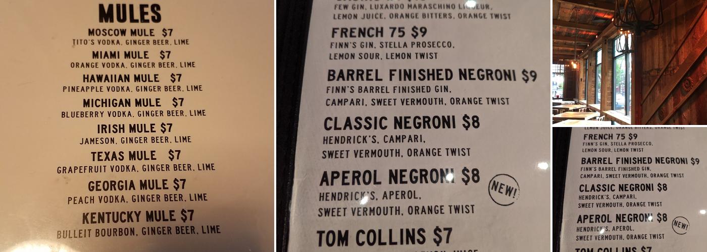 Barrelhouse 34 Menu
