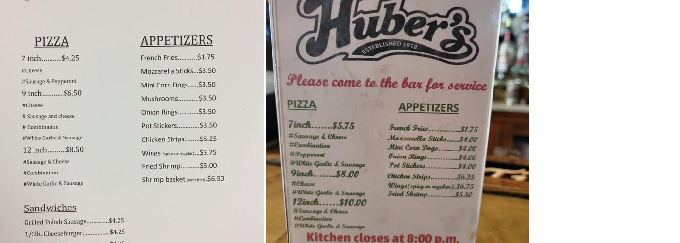 Hubers Menu