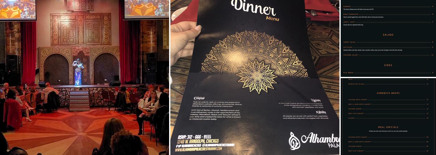 Alhambra Palace Restaurant Menu