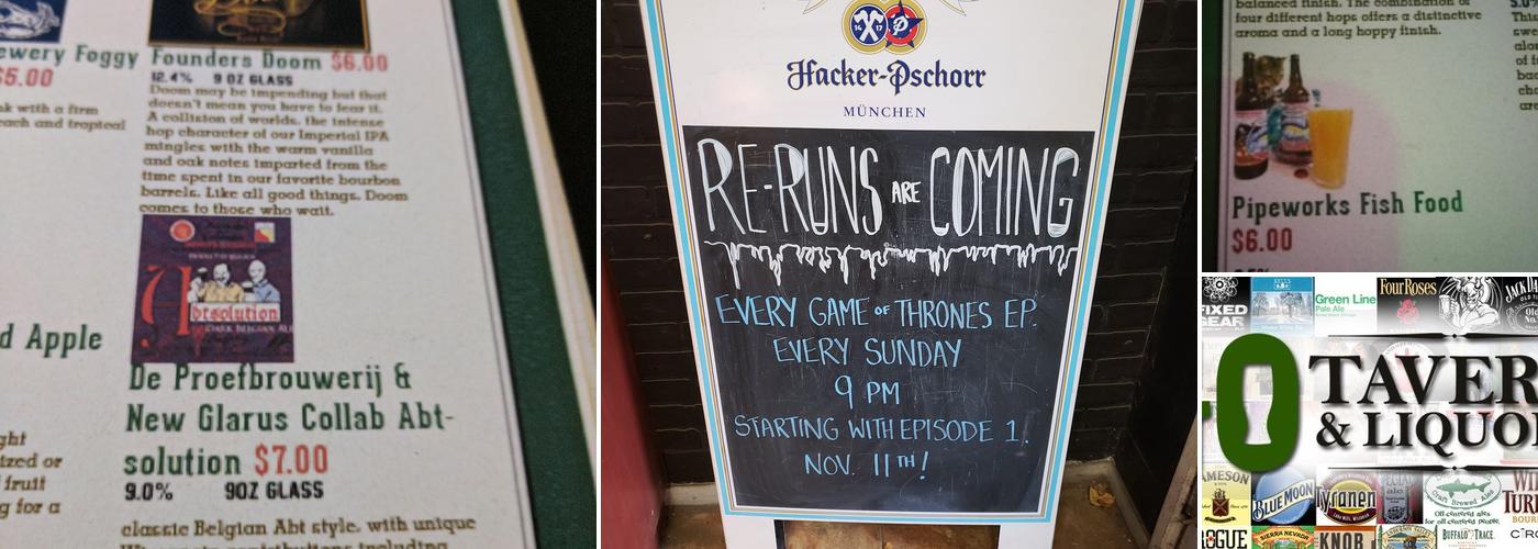 GO Tavern & liquors Menu