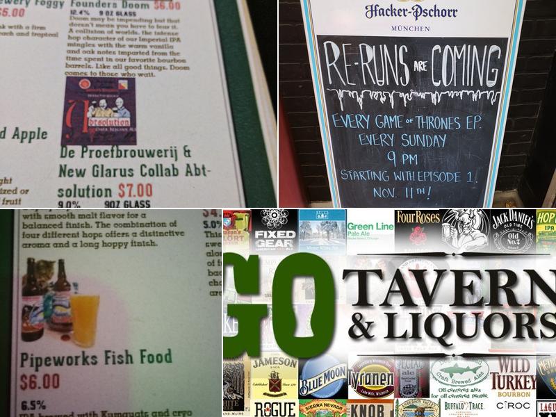 GO Tavern & liquors Menu