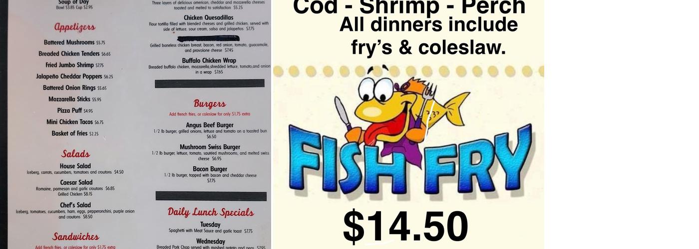 Joe & Josie's Lounge & Banquet Menu