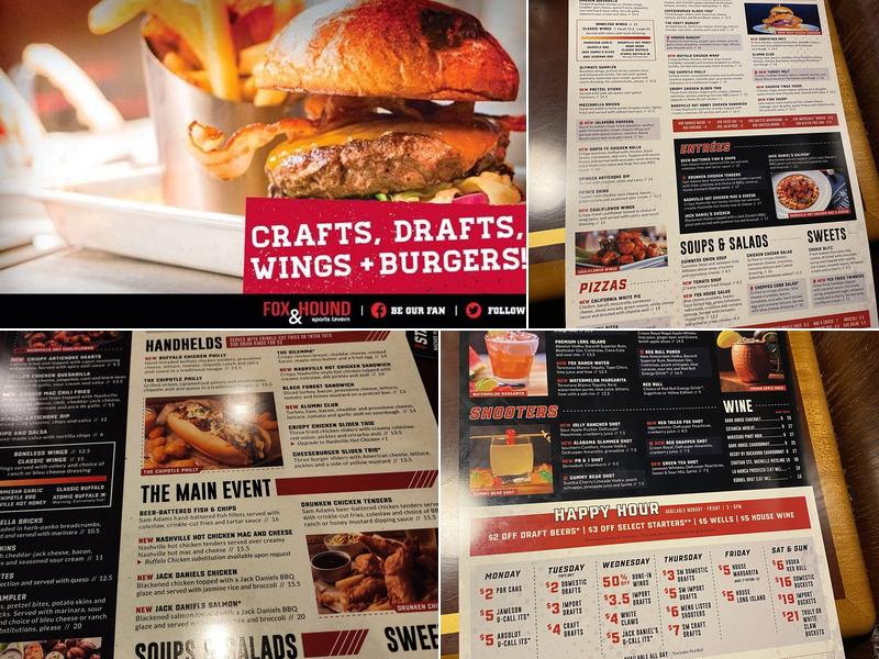 Fox & Hound Menu