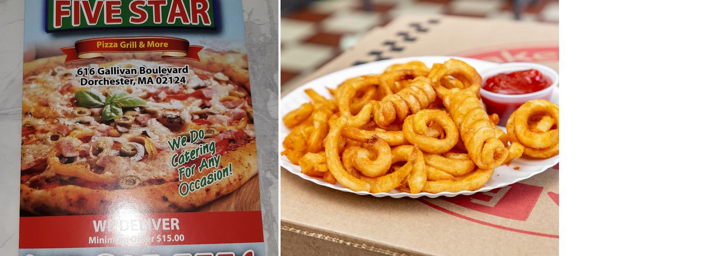 Five Star Pizza Menu