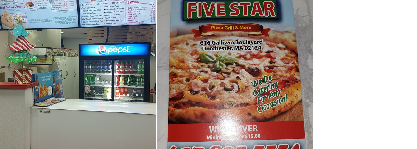 Five Star Pizza Menu