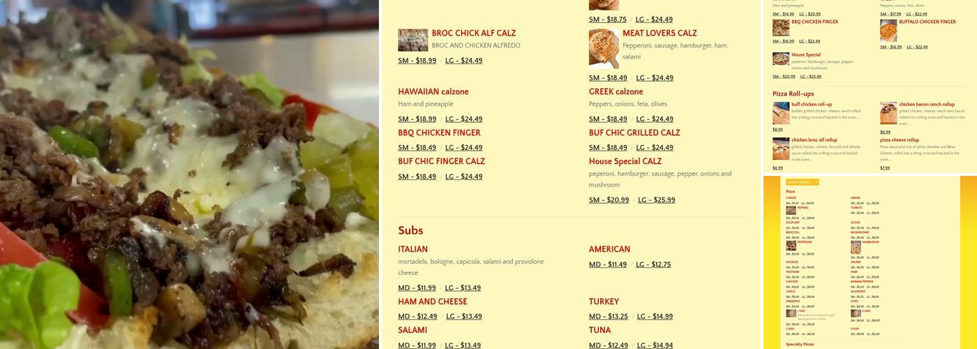 Backwoods Pizza Menu