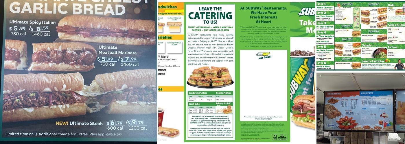 Subway Menu