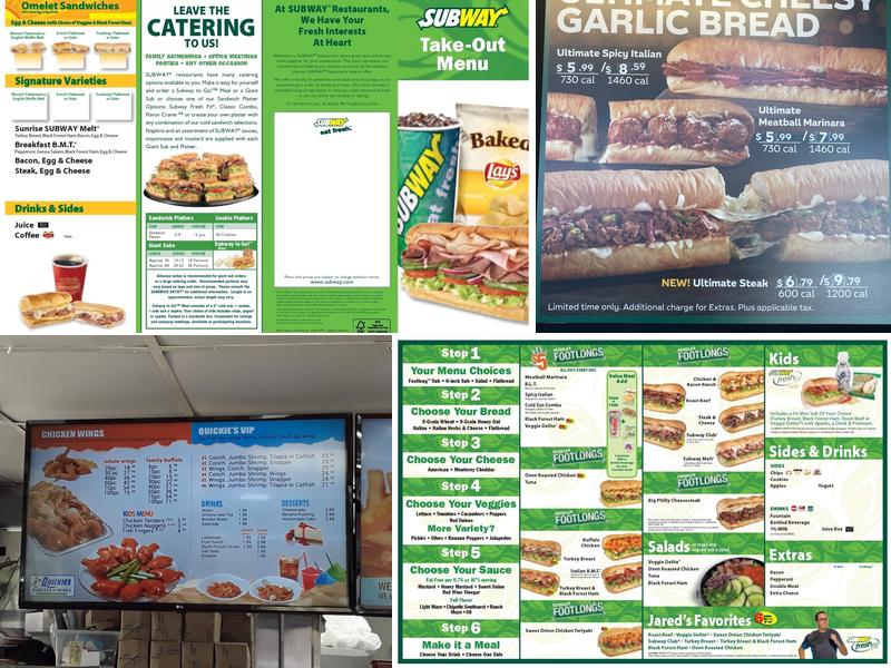 Subway Menu