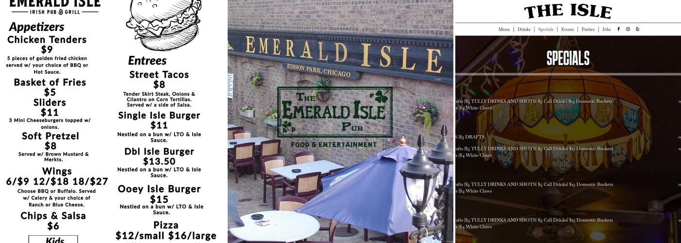 Emerald Isle Menu