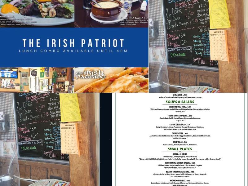 The Irish Patriot Menu