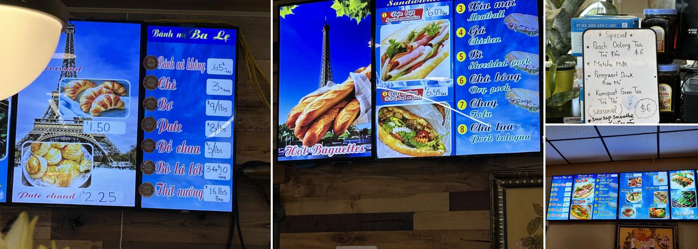 Ba Lẹ Restaurant Menu