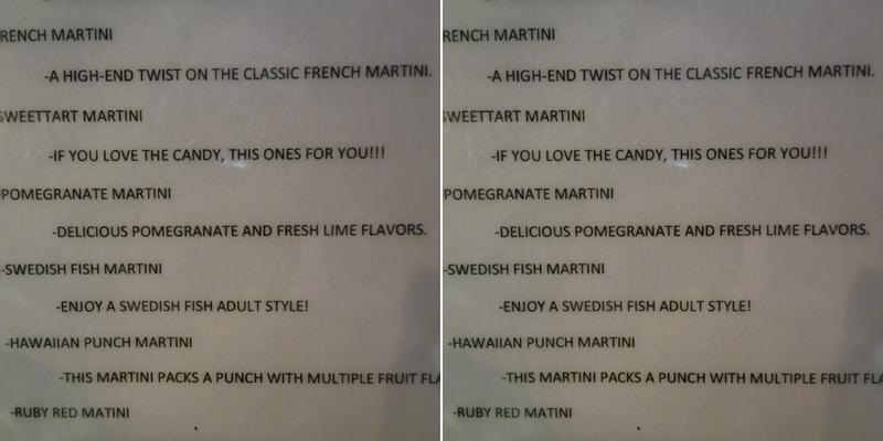 O'Rourkes Office Menu