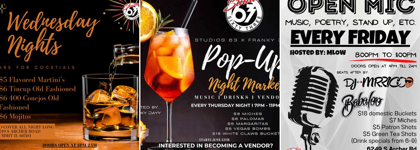 Studio 63 Menu