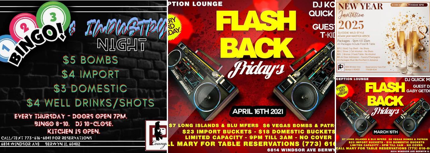 Perception Lounge Menu