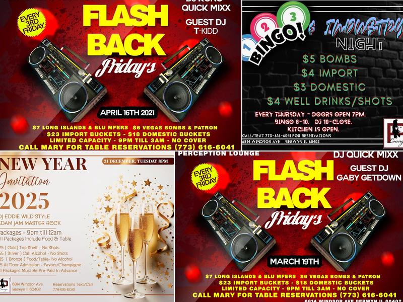 Perception Lounge Menu