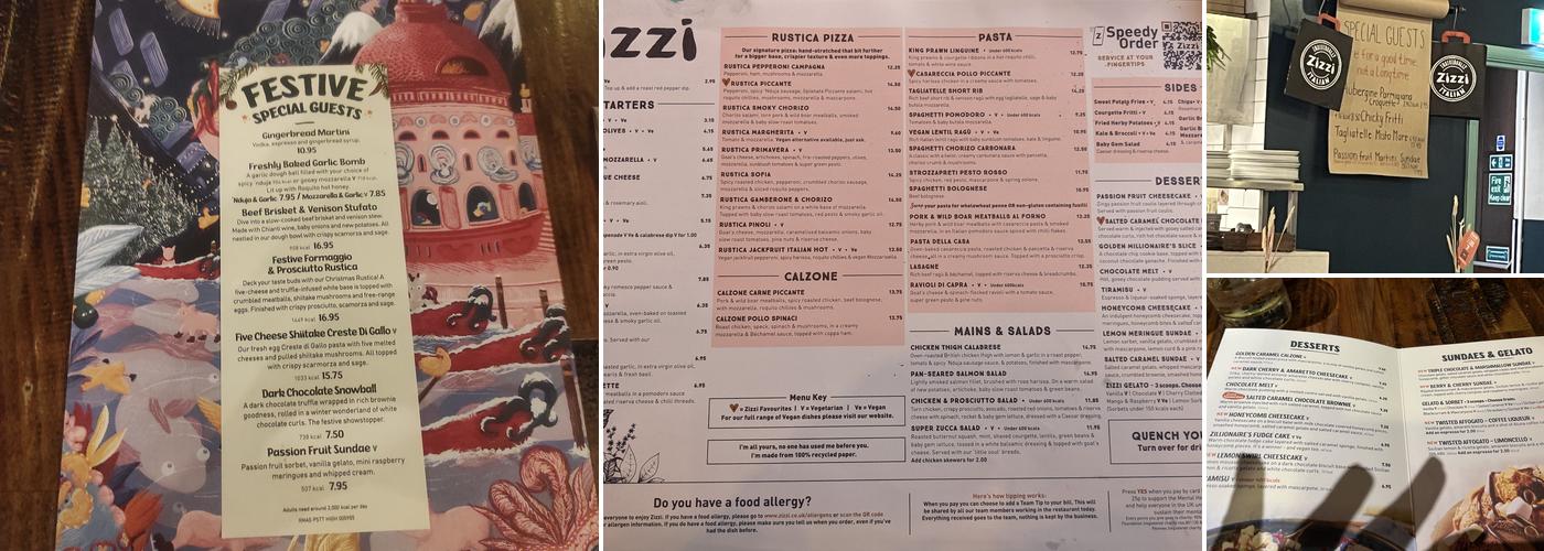 Zizzi - Bow Street (Covent Garden) Menu
