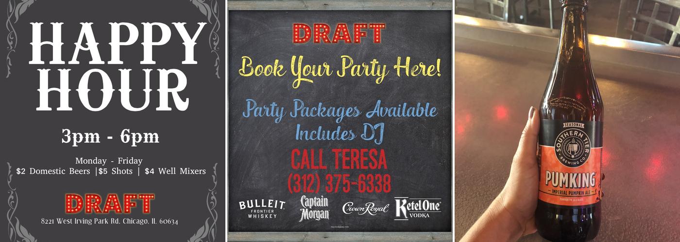 Draft Bar Chicago Menu
