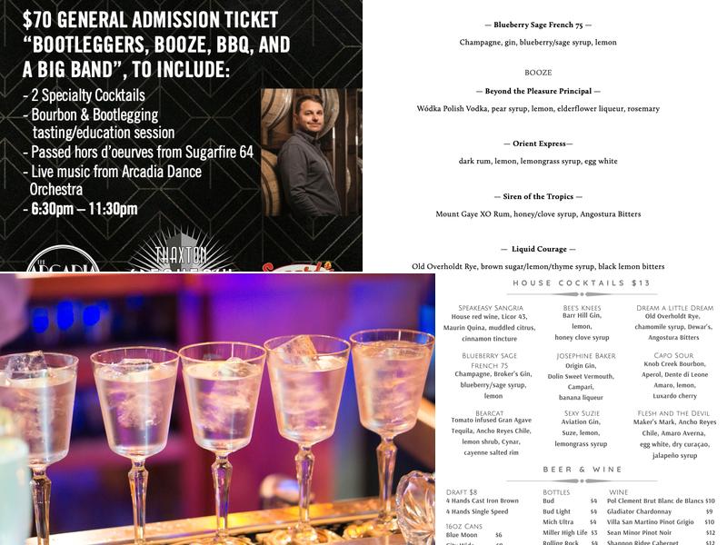 Thaxton Speakeasy Menu