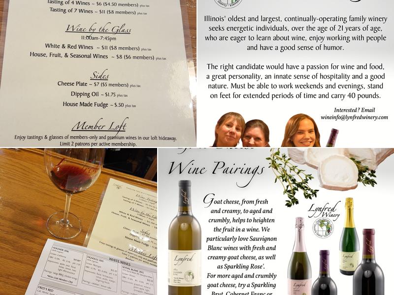 Lynfred Winery Menu
